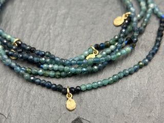 Beaded Blue Tourmaline Necklace or Bracelet