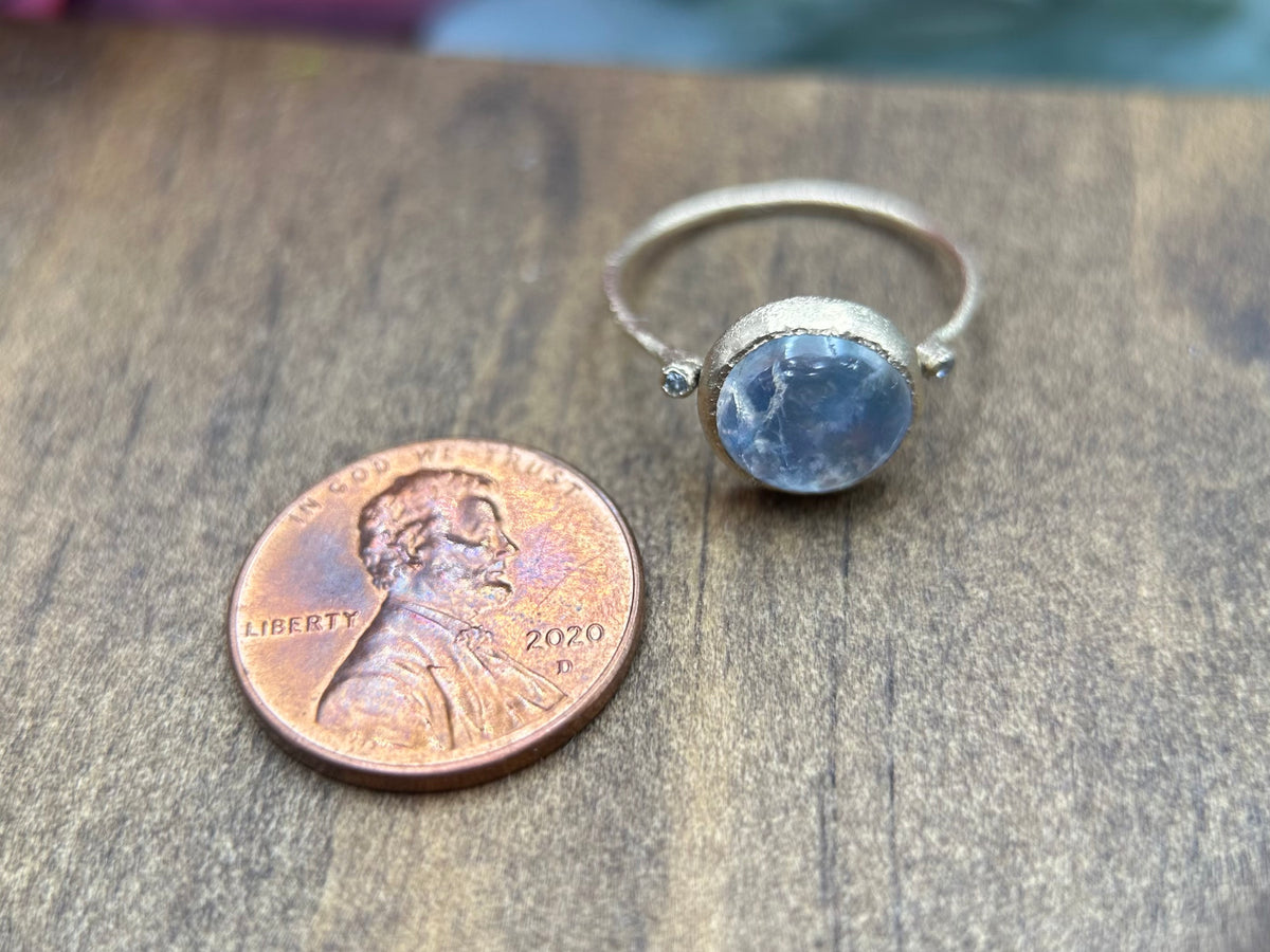 Full Moon Moonstone Ring