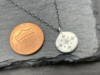 New Moon Pendant in Diamond
