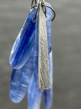 Kyanite Carved Cluster Earrings