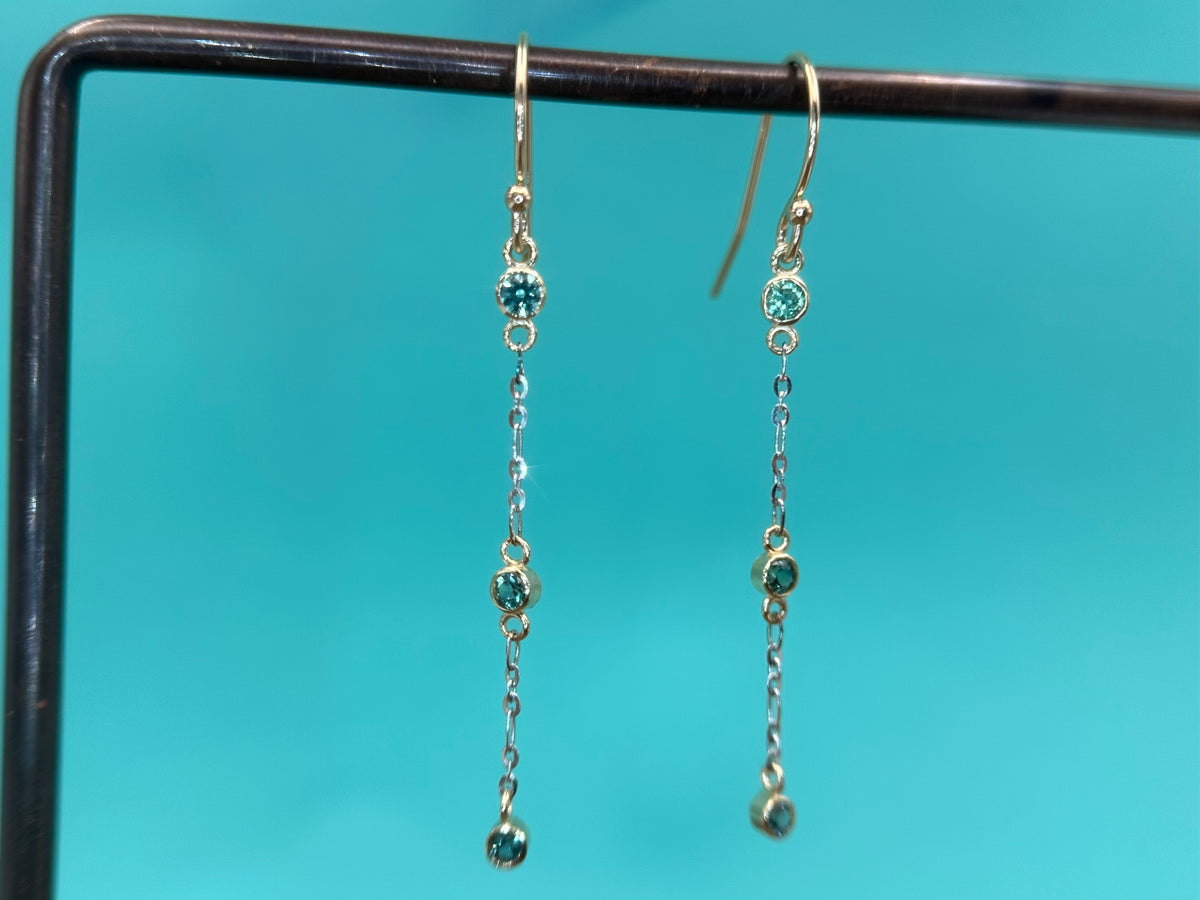 Sapphire Drip Dangles