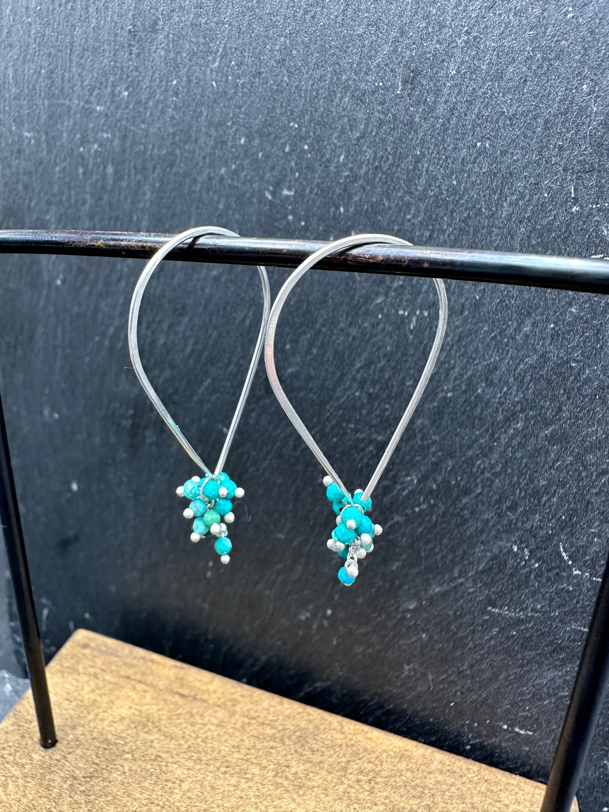 Turquoise Tear Hoops - XS - SS