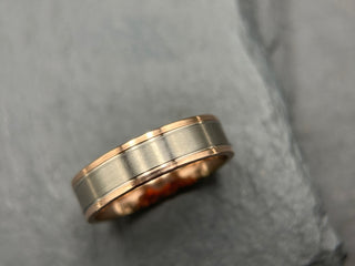 Rose Gold and Palladium Layers Band