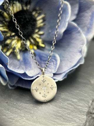 New Moon Pendant in Diamond