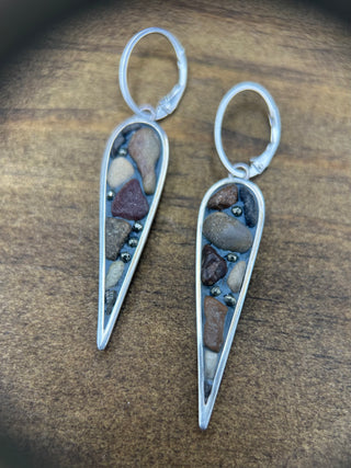 Slender Pebble Earrings