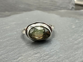 Rose Cut Green Tourmaline Ring