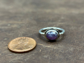 Purple Sapphire Edge Ring