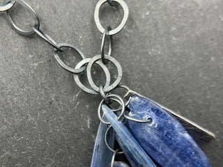 Kyanite Carved Cluster Necklace