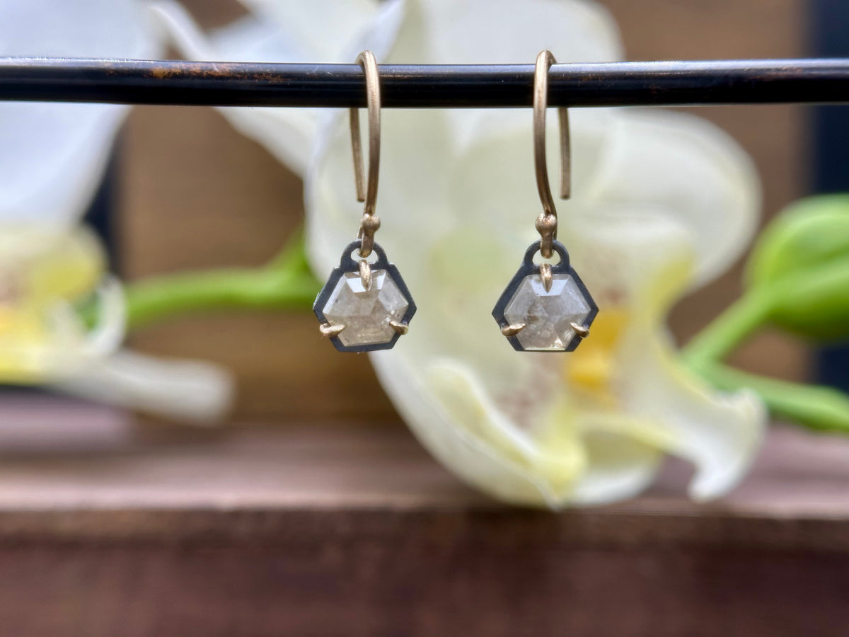 Milky Diamond Hex Dangles