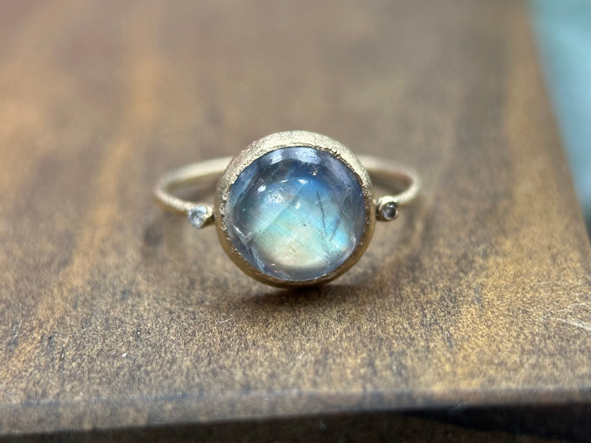 Full Moon Moonstone Ring