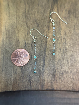 Sapphire Drip Dangles