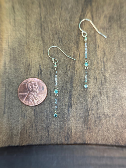 Sapphire Drip Dangles