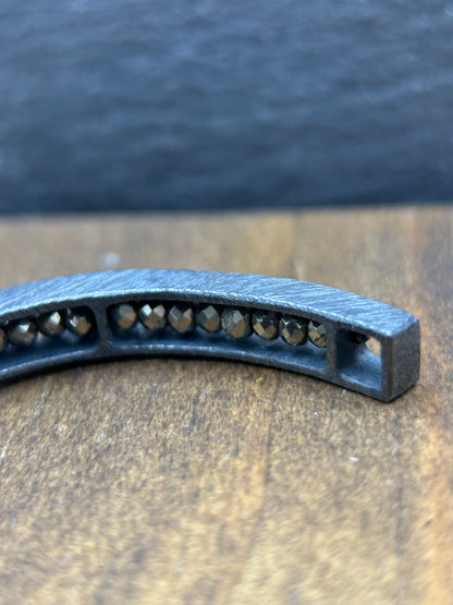 Oxidized Silver and Pyrite Cuff
