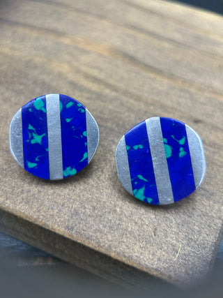 Azurmalachite Inlay Studs