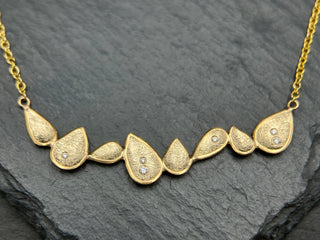 Gold Filled Pear Bar Necklace