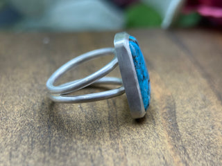 Turquoise Bias Ring