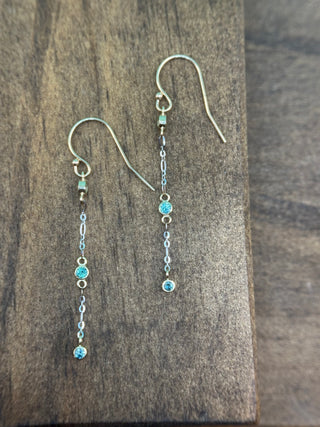 Sapphire Drip Dangles