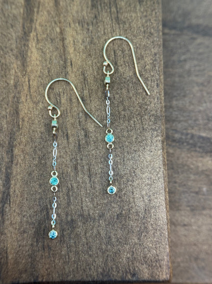 Sapphire Drip Dangles