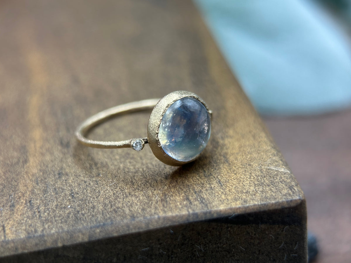 Full Moon Moonstone Ring