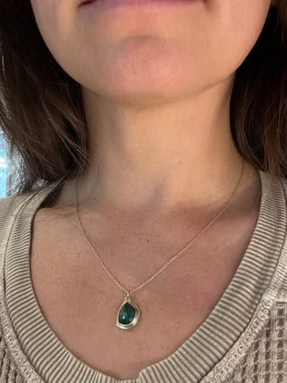 Benthic Talisman- Emerald and Black Opal Convertible Necklace