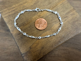 Charm Chain Bracelet with Sapphires