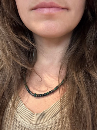Benthic Talisman- Emerald and Black Opal Convertible Necklace
