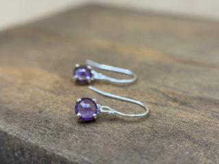 Rose-cut Amethyst Dangles