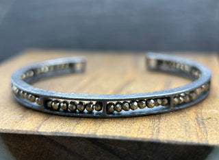 Oxidized Silver and Pyrite Cuff