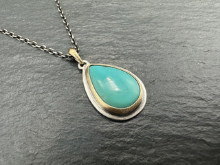 Silver, Gold & Turquoise Amulet