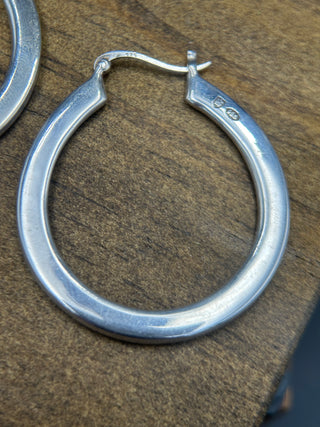 Sterling Horseshoe Hoops