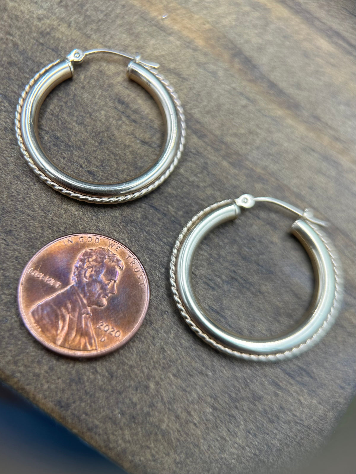 Yellow Gold Rope Hoops