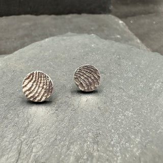 Large Textured Silver Studs