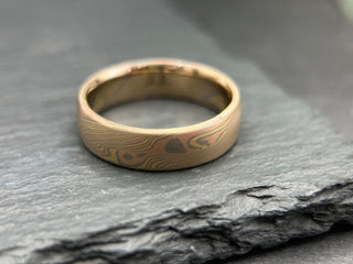 Mokume Gane Ring - Rose Birch