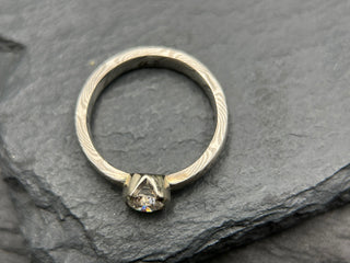 Mokume Gane Solitaire Ring