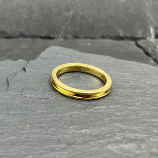 Gold Cavern Ring with Black Diamonds