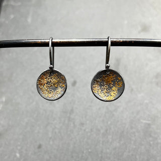 Gold Dusted Disc Dangles