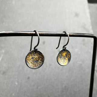 Gold Dusted Disc Dangles