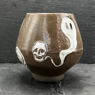 Halloween Cup with Skulls and Ghosts