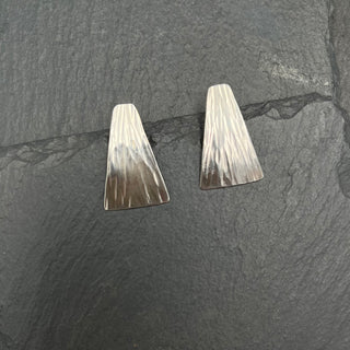 Hammered Fan Stud Earrings
