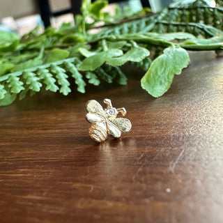 Gold Bee Post Earring