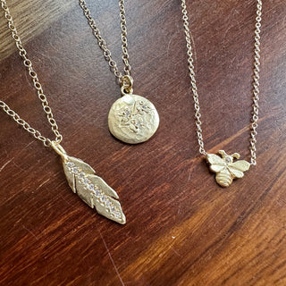 Tiny Gold Bee Necklace