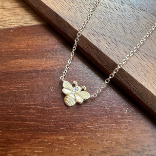 Tiny Gold Bee Necklace