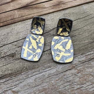 Elongated Cushion Post Earrings