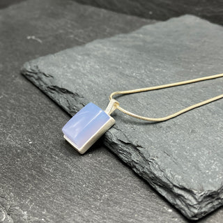 Rectangle Chalcedony Necklace