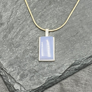 Rectangle Chalcedony Necklace