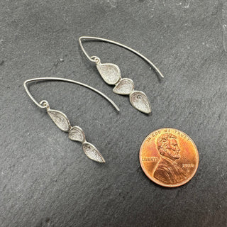 Triple Teardrop Earrings with Diamonds