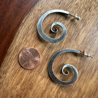 Forged Spiral Earrings