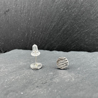 Small Textured Silver Studs