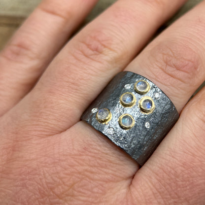 Moonstone Bubble Ring