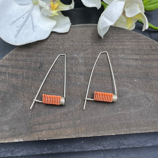 Orange Twist Earrings